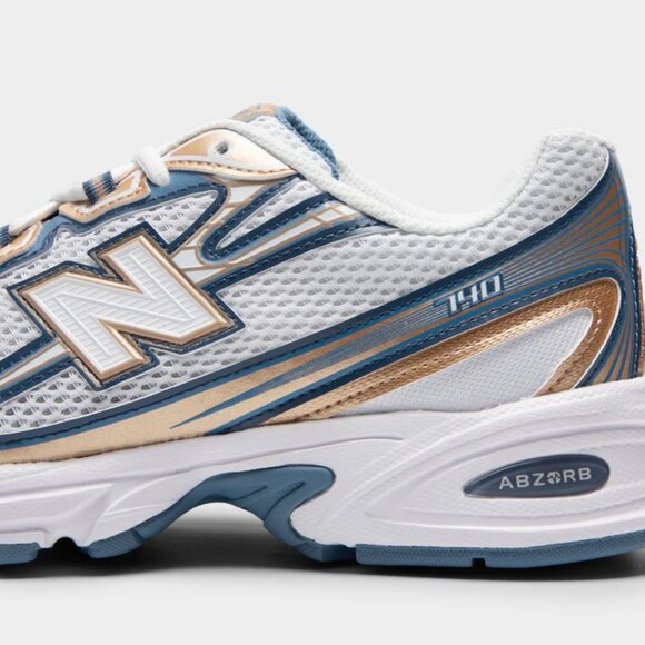 New Balance 740 U740HB2 Heron Blue/Vintage Indigo/Gold Metallic Mens Size 10 - Picture 15 of 15